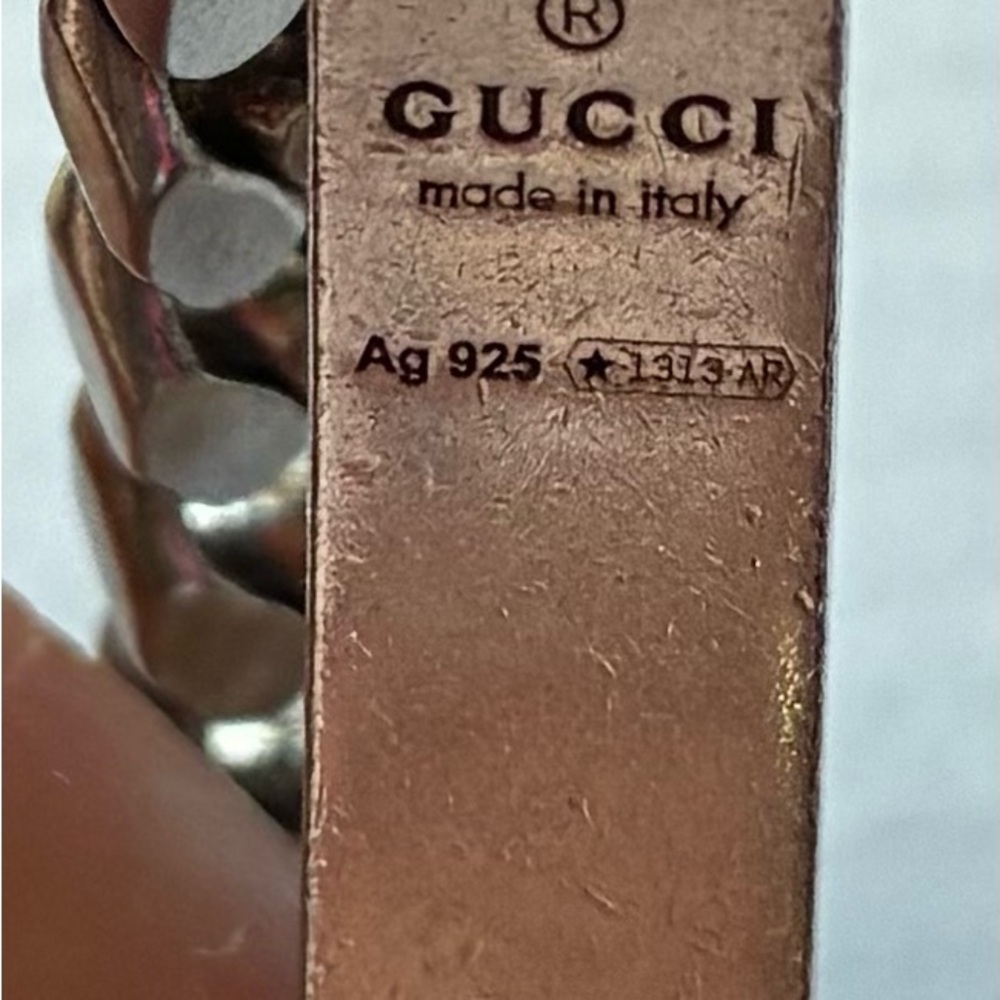 Gucci (Authentic) Sterling Silver Cloud Bracelet - image 5
